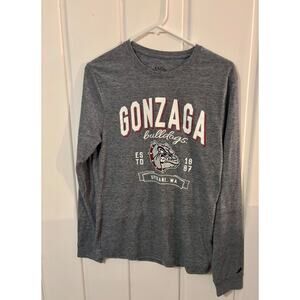 Gonzaga League Repreve Long Sleeve Grey t-shirt size small Mens